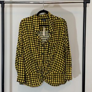Black & Yellow Checkered Blouse